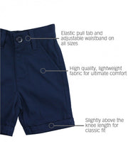Load image into Gallery viewer, RuggedButts Navy Cuffed Chino Shorts