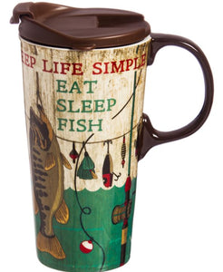 Evergreen Ceramic Travel Cup Keep Life Simple