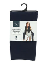 Load image into Gallery viewer, Brits Knits Navy Fleece Leggings
