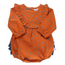 Load image into Gallery viewer, RuffleButts Spiced Clove Ruffled Bubble Romper