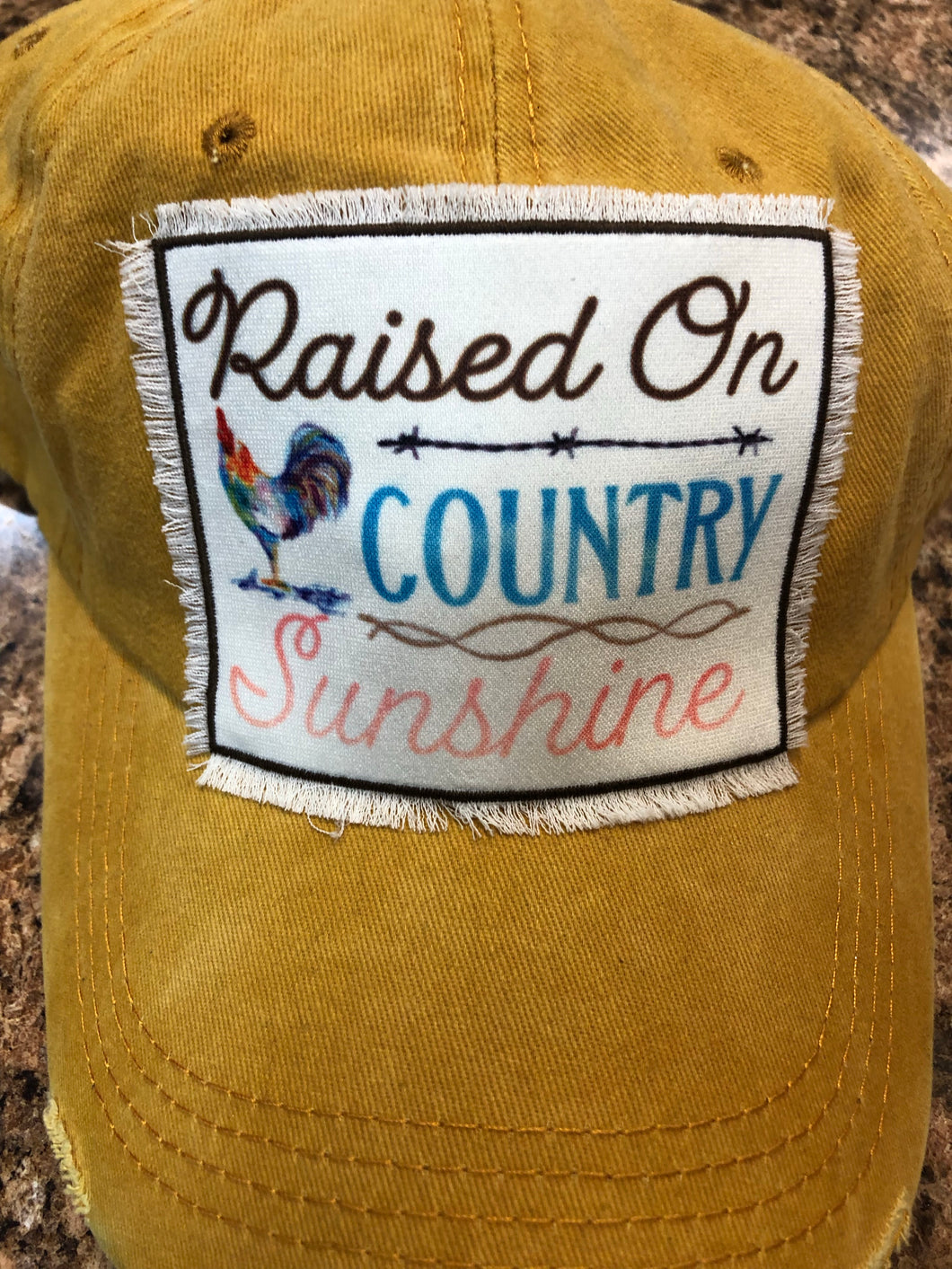 Southern Grace Raised On Country Sunshine Golden Yellow Hat
