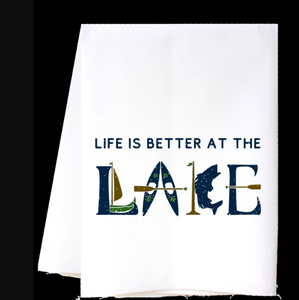 SOUTHERN SISTERS LIFE IS BETTER AT THE LAKE TOWEL