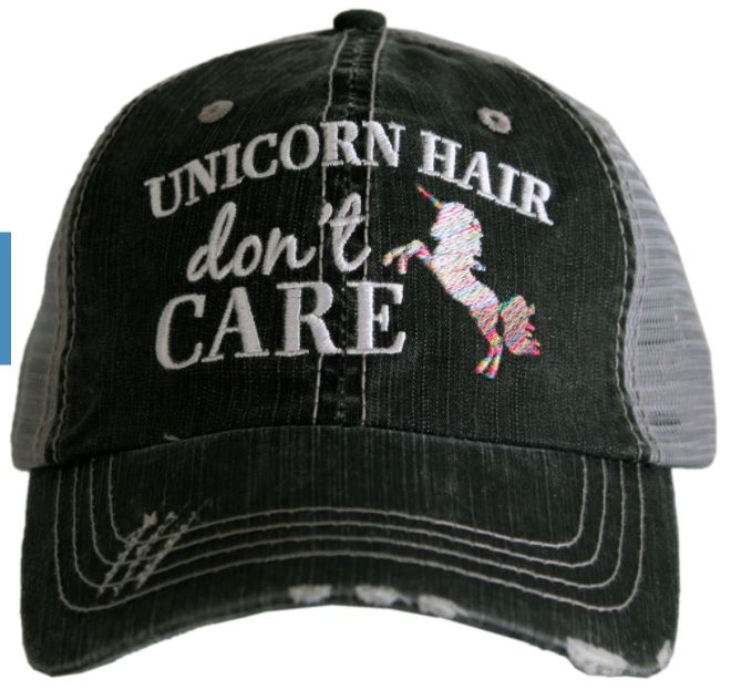 KATYDID KIDS/ JUNIOR UNICORN HAIR DON'T CARE TRUCKER HAT