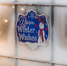 Load image into Gallery viewer, EVERGREEN PRINTED METAL HANGING HOLIDAY GARDEN SIGNS