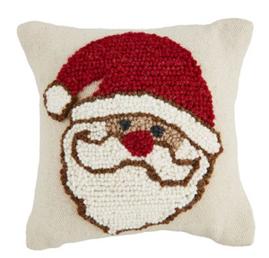 Mud Pie Mini Hooked Christmas Canvas Pillows