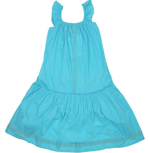 SIMPLY SOUTHERN COLLECTION DROP WAIST DRESS IN AQUA