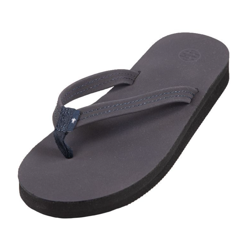 SIMPLY SOUTHERN COLLECTION WOMEN'S LEATHER FLIP FLOPS - ASPHALT