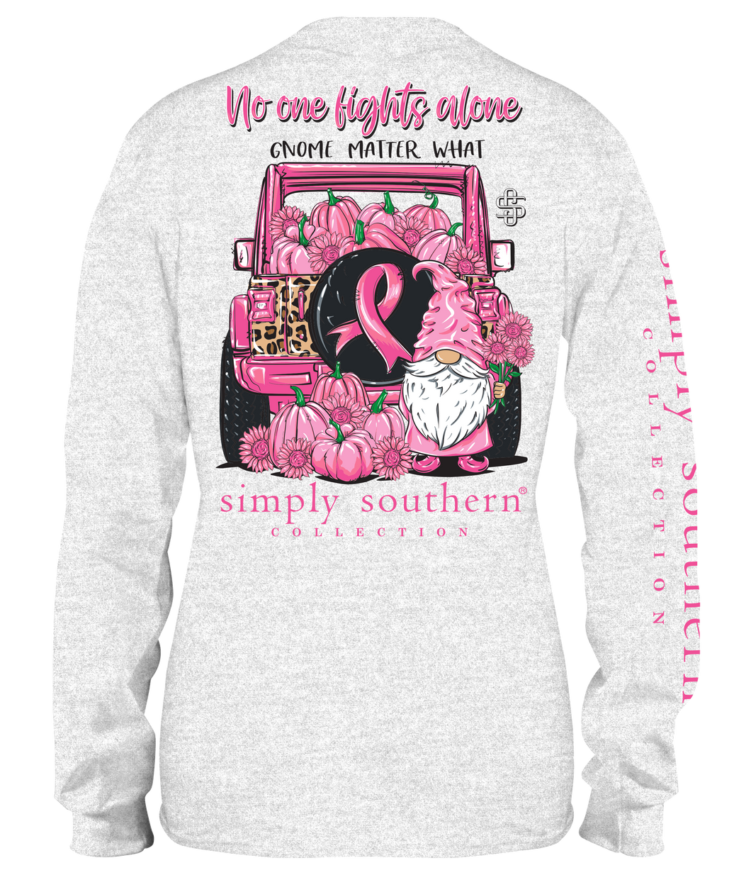 SIMPLY SOUTHERN COLLECTION GNOME JEEP LONG SLEEVE T-SHIRT