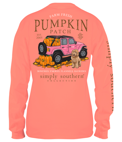 SIMPLY SOUTHERN COLLECTION ADULT HAYRIDE LONG SLEEVE T-SHIRT