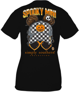 SIMPLY SOUTHERN COLLECTION YOUTH MINI BLACK "SPOOKY MINI" SHORT SLEEVE T-SHIRT