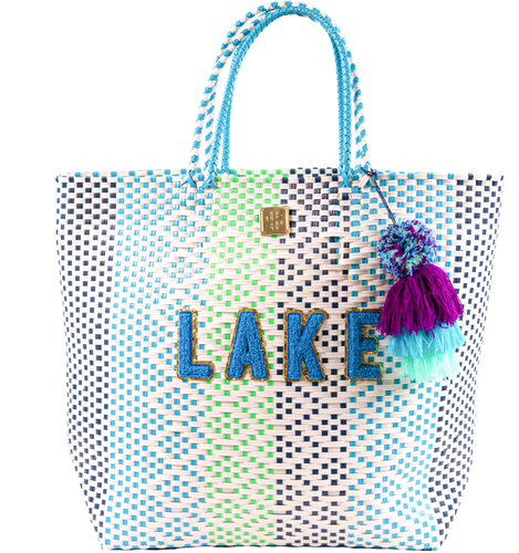 SIMPLY SOUTHERN COLLECTION CALABASH TOTE - LAKE