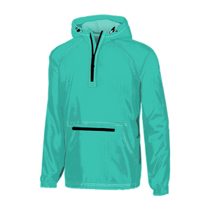 SOUTHERN COUTURE TEE COMPANY TURQUOISE QUATER ZIP WIND BREAKER