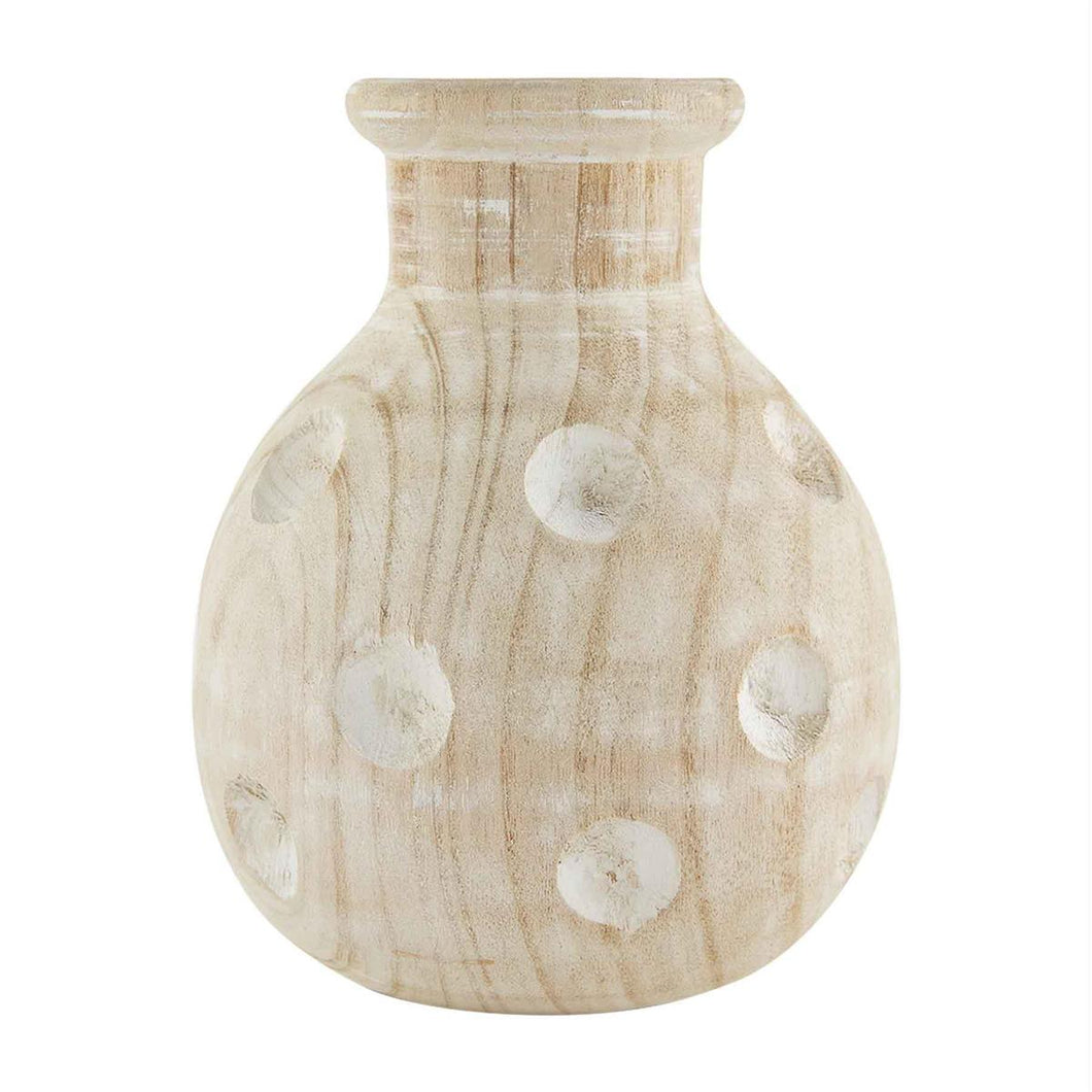 MUD PIE LARGE PAULOWNIA DOTTED VASE