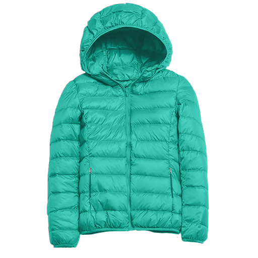 SOUTHERN COUTURE TEE COMPANY TURQUOISE LIGHTWEIGHT PUFFER JACKET
