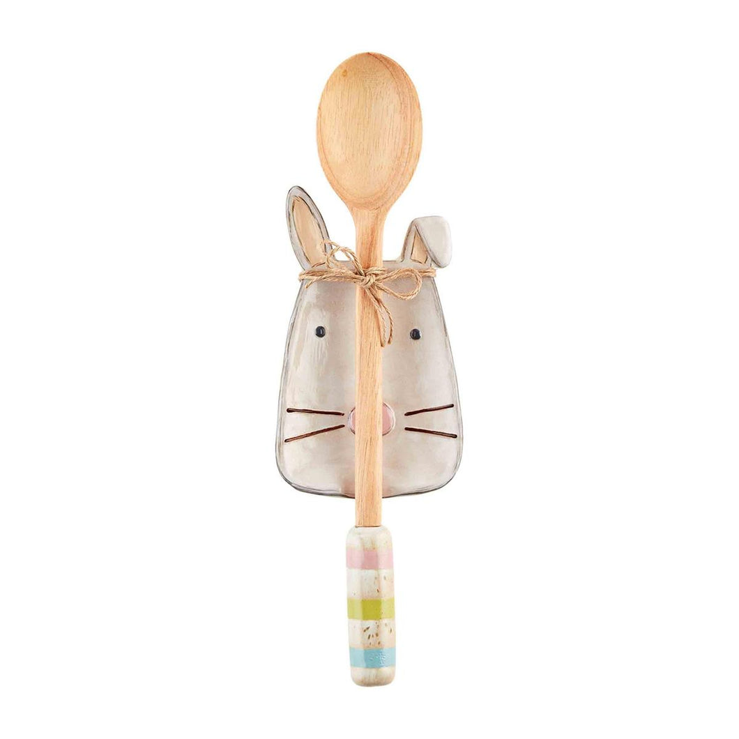 MUD PIE BUNNY SPOON REST SET