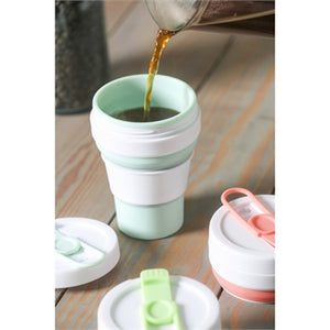 Evergreen Collapsible 16 oz. Silicone Beverage Cup