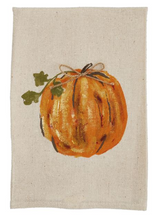 Load image into Gallery viewer, Mud Pie Assorted Painted Pumpkin Hand Towels