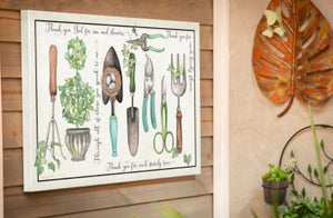 Evergreen Potting Shed Outdoor Wall Canvas, 24"x36"