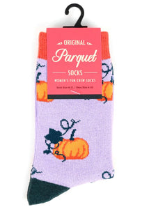 Parquet Ladies Pumpkin Crew Socks