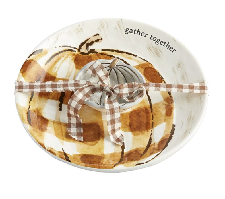 Mud Pie Pumpkin Chip & Dip Set - Gather Together