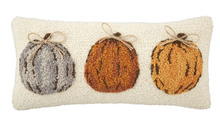 Load image into Gallery viewer, Mud Pie Pumpkin Trio Hooked Pillow