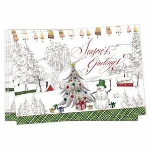 MICHEL DESIGN WORKS SEASON'S GREETINGS FABRIC PLACEMENT