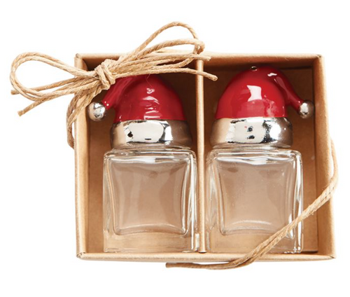 Mud Pie Santa Hat Salt and Pepper Set