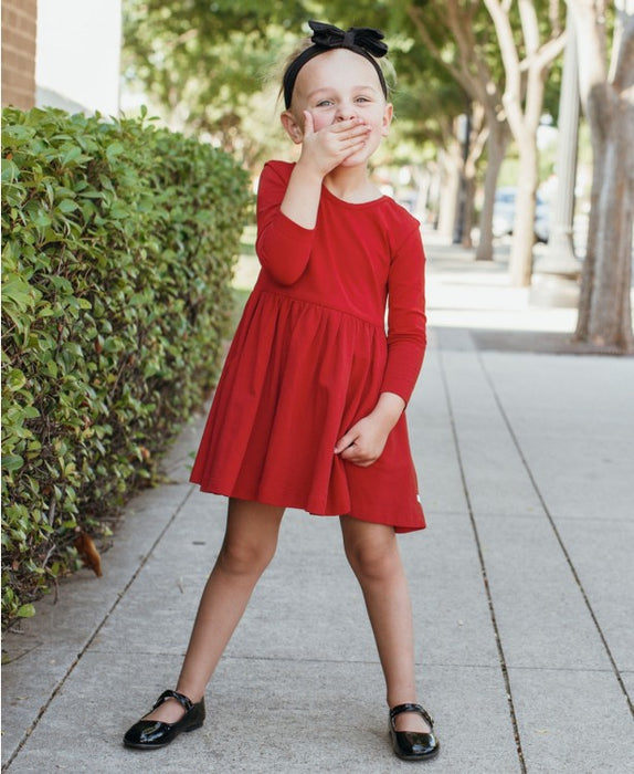 RuffleButts Red Twirl Dress