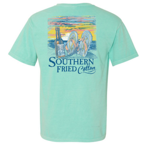 SOUTHERN FRIED COTTON SOMEWHERE ON A BEACH SHORT SLEEVE T-SHIRT