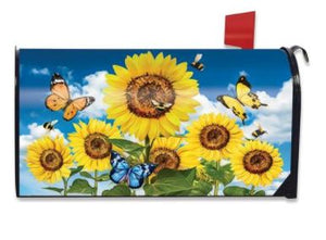 Briarwood Lane Sunflowers and Bees Spring Large Mailbox Cover
