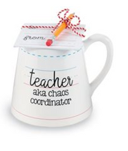 Load image into Gallery viewer, Mud Pie Teacher Mugs: Miracle Worker, Chaos Coordinator, and Unicorns