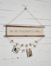 Load image into Gallery viewer, Mud Pie Reversible Thankful/ Holiday Photo Card Hanger