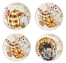 Load image into Gallery viewer, Mud Pie Thanksgiving Salad Plates Several Varieties