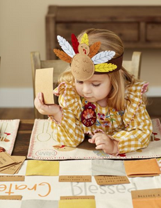Mud Pie Kids Table Turkey  Runner & Game Set With Cards