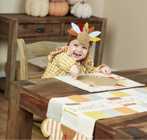 Mud Pie Kids Table Turkey  Runner & Game Set With Cards