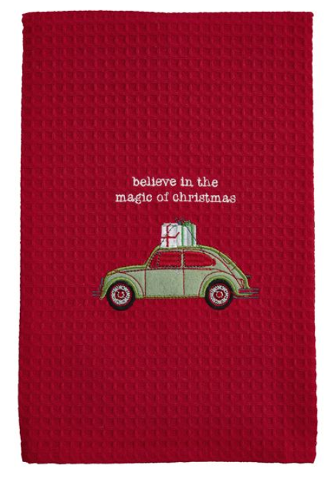 Mud Pie Christmas Waffle Weave Assorted Towels