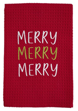 Load image into Gallery viewer, Mud Pie Christmas Waffle Weave Assorted Towels