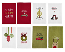 Load image into Gallery viewer, Mud Pie Christmas Waffle Weave Assorted Towels